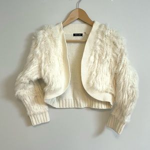Dolce Cabo Ivory Rabbit Fur Sweater
